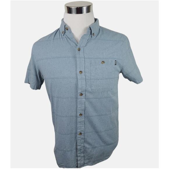 Dravus Men Short Sleeve Cotton Button Up Shirt Size S Casual Summer - Picture 1 of 9